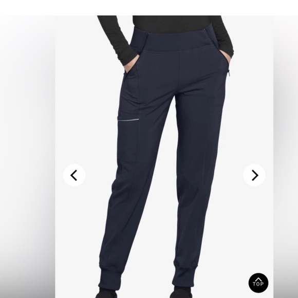 Cherokee Infinity Black Jogger Stretchy Scrub Pants CK110A Women's Size M - Picture 1 of 9